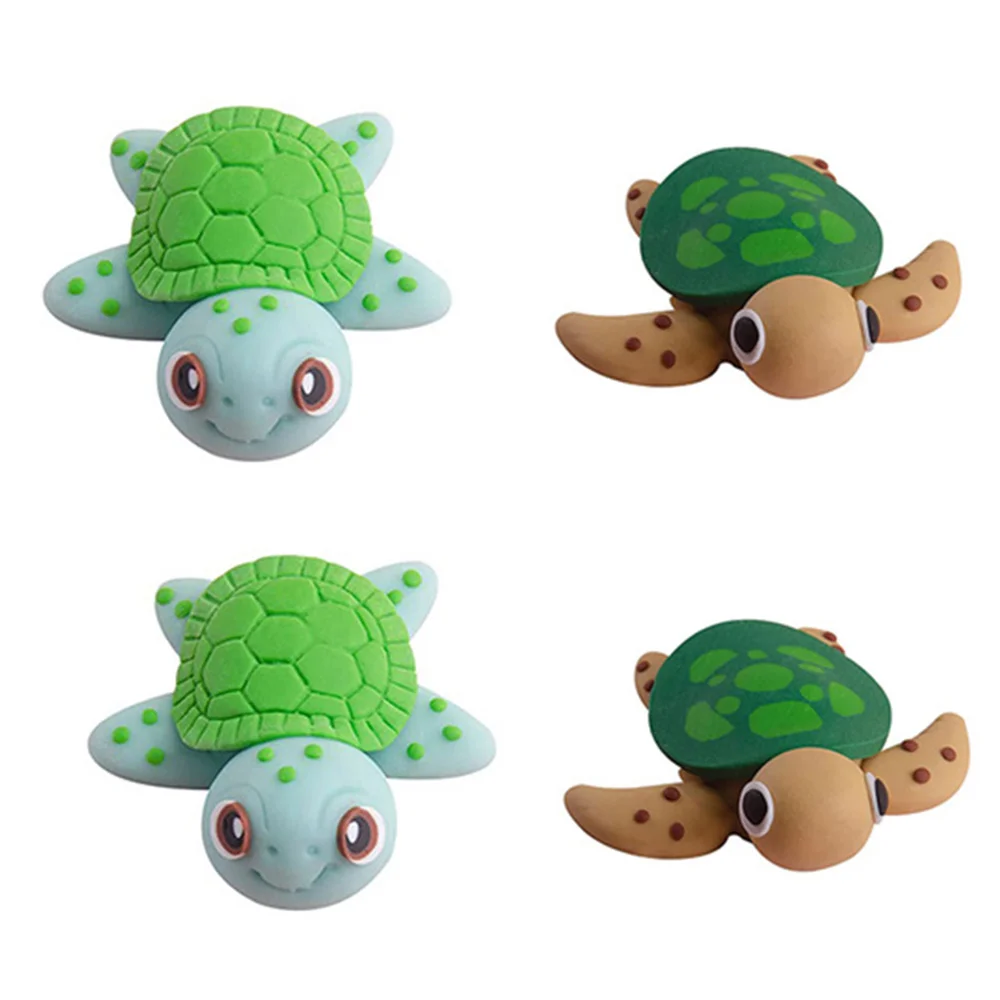 

4pcs Turtle Cake Topper Sea Turtle Figures for Ocean Under the Sea Themed Baby Shower Birthday Cake Decorations Supplies