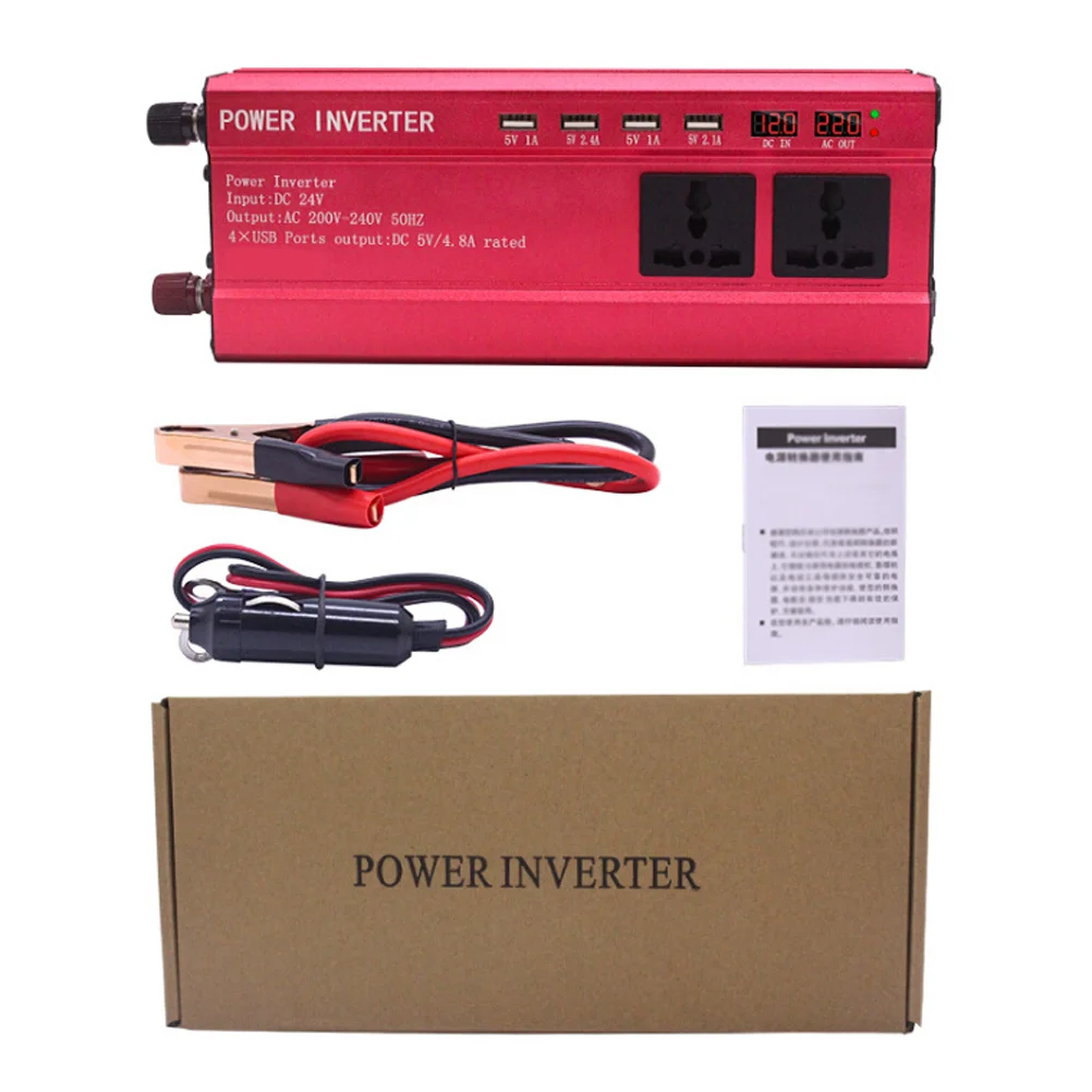 Powerful 2000W Car Power Inverter 12V DC to 220V AC Converter Car Power Supply invertor power inverter for car