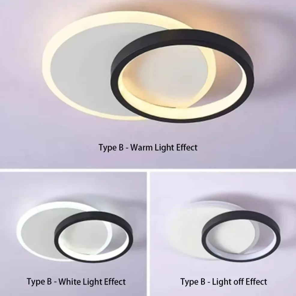 Modern LED Ceiling Light Tri-Color Dimming 90V-260V Surface Mount Suitable for Bedroom Hallway Living Room Pendant Light - Image 5