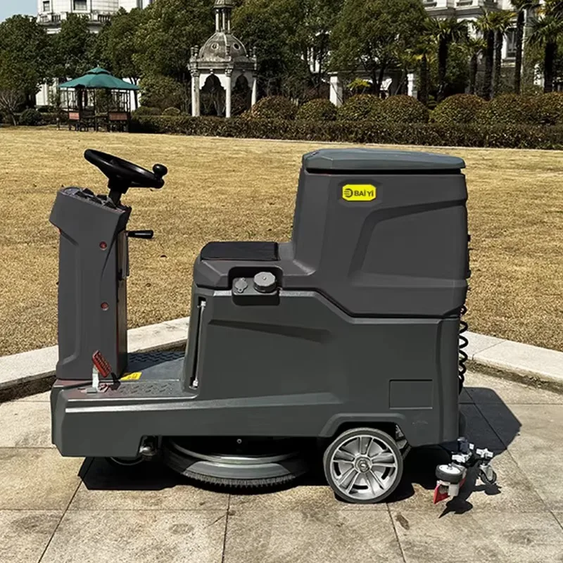 Ride-On Electric Burnishing Cold Water Commercial Floor Cleaning Machines BY-RX700D Floor Scrubber