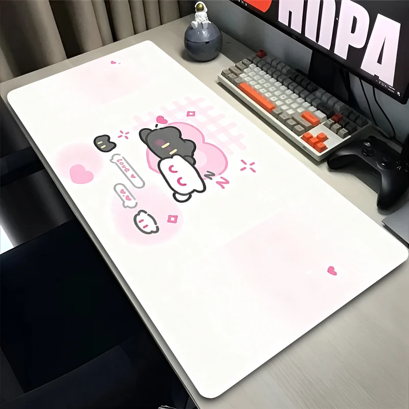 kawaii Mouse pad Professional E-sports Gamer Mouse Mat cute kitten Mousepads Gaming Extended Keyboard Desk Mat Notbook Mousepad