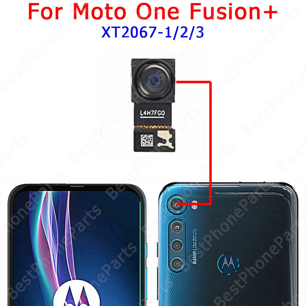 Selfie Back View Front Rear Backside Big Facing Camera Module For Motorola Moto One Action Fusion Hyper Vision