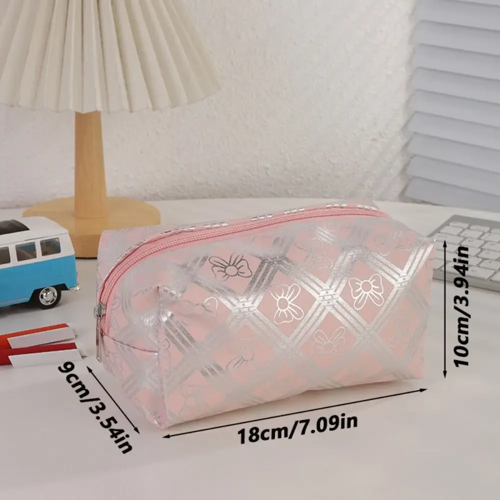 High Quality Love/Stripe Pattern Pen Bag Large Capacity Multifunctional Pencil Case Portable Stationery Bag Students