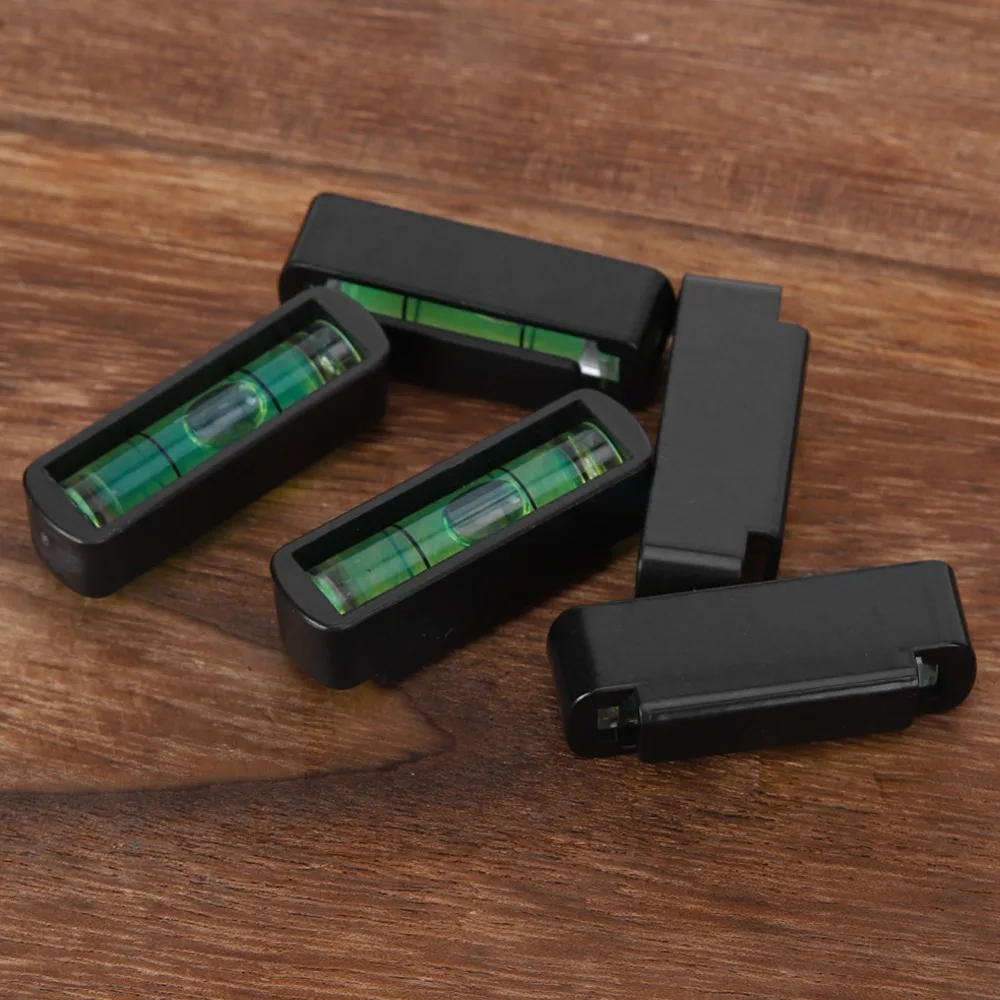 Mini nivel de burbuja ABS duradero, soporte transparente de alta precisión, nivel de trípode de cámara acrílico, trípode RV, 10 Uds.