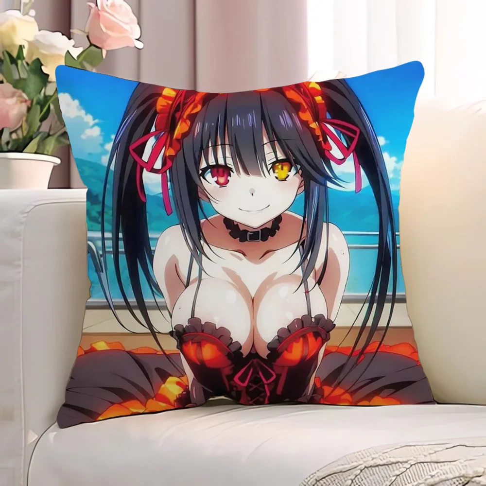 T-Tokisaki KurumiS Body Pillow Cover 45x45 Decorative Pillowcases for Pillows Pillowcase Sofa Cushion Short Plush Cushions 45*45