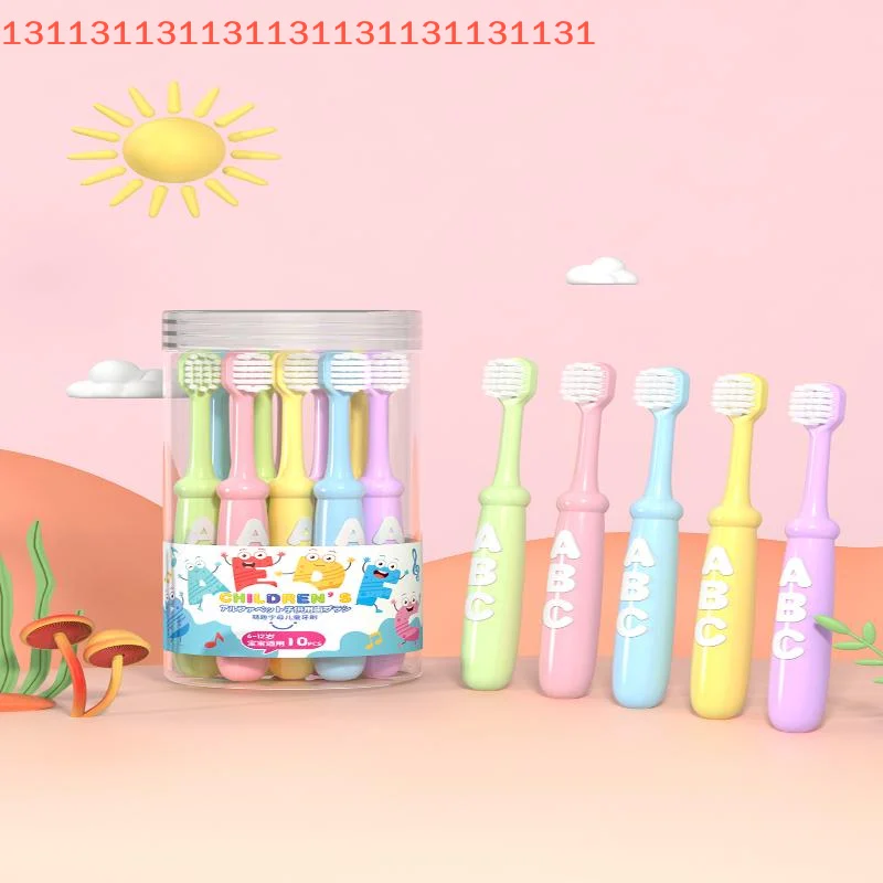 4/8/10 قطعة سلك لطيف على اللثة مناسب للأعمار 3-12 فرشاة أسنان ذات شعيرات ناعمة لطيفة للأطفال فرشاة صغيرة الرأس عالية الكثافة