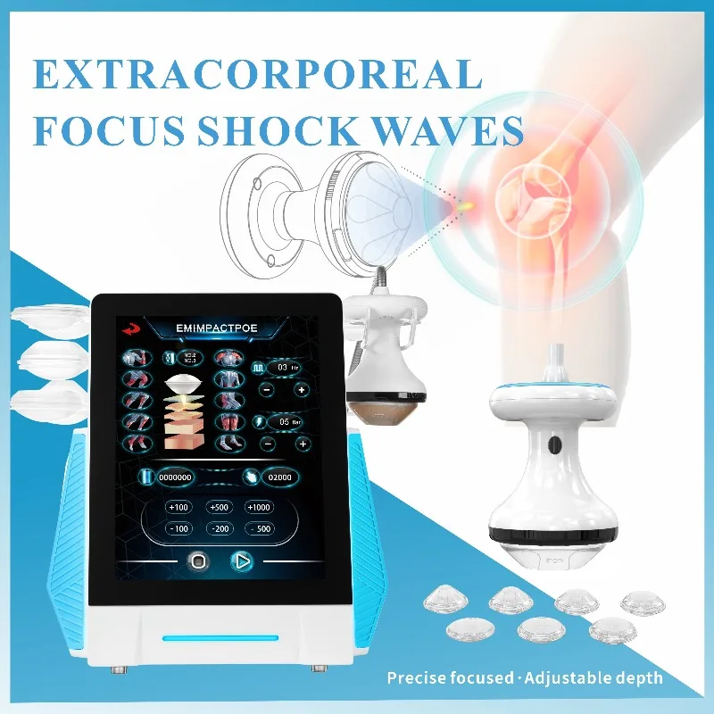 New Physiotherapy Electromagnetic Focused Shock Wave Device for Pain Relief Physical Therapy Muscle Relax Tissue Rehabilitation