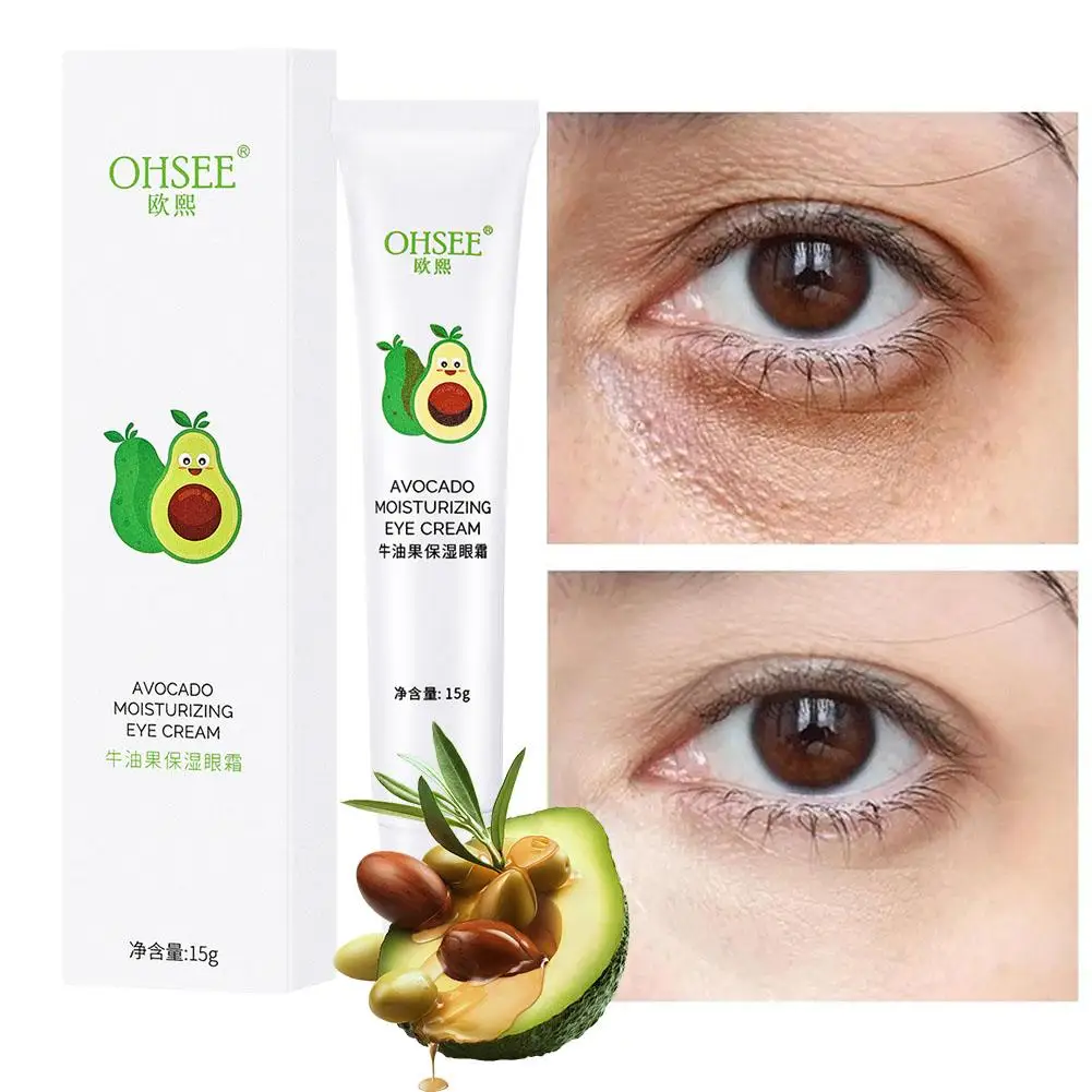 Abacate creme para os olhos, anti-inchaço, anti-envelhecimento, firmando, cuidados com a pele, desaparece, rugas, remover, olho iluminar, v6j4