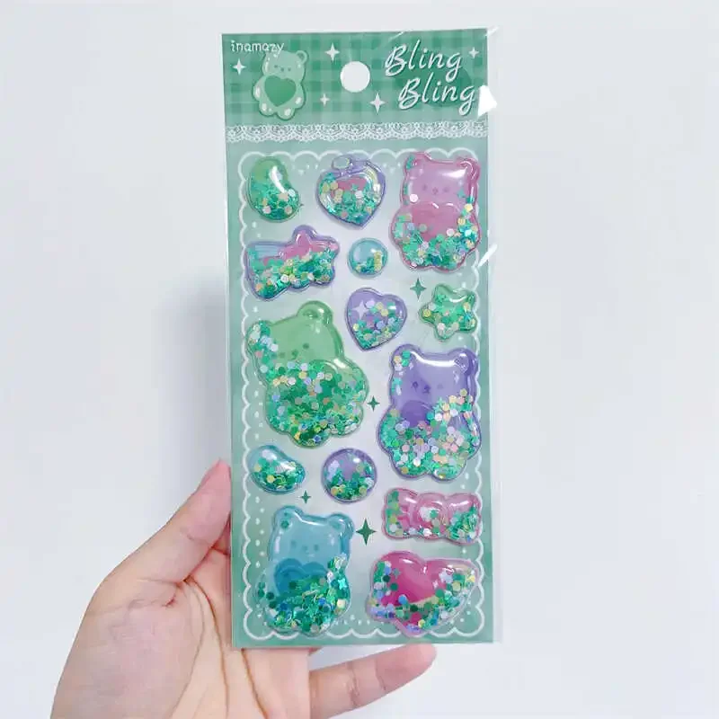 Quicksand Three-dimensional Sticker Fantasy Fairy Girl Cartoon Mobile Phone Case Water Cup Decoration Stickers