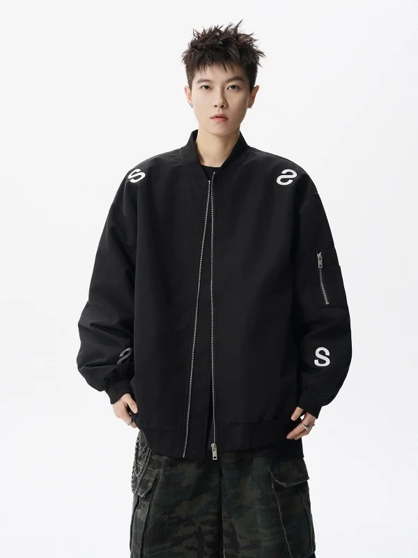 american-street-sle-baseball-jaet-men's-autumn-trendy-brand-letter-embroidery-outerwear-pilot-jaet-ape-faionable
