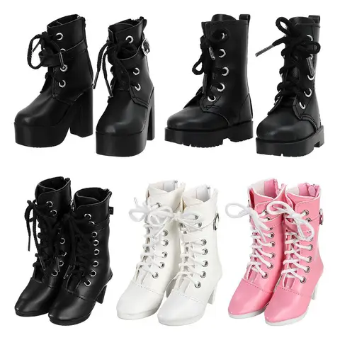 1/3 7.8CM Fashion Doll High Heel Shoes PU Leather Princess Shoes Suitable for 60cm Doll Dress Up Accessories toys Boots Shoes