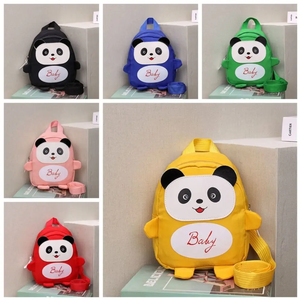 Cute Cartoon Panda Children Backpack Mini Adjustable Children School Bag School Bag Anti-lost Kindergarten Backpack Boys