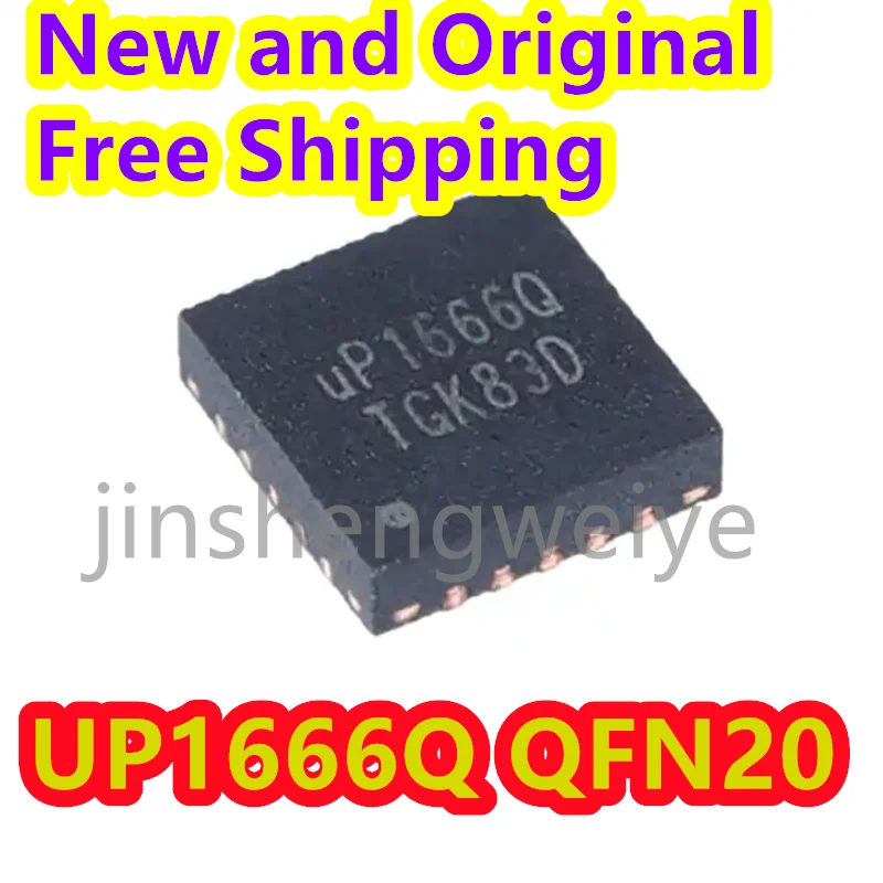 

5PCS UP1666QQKF UP1666Q QFN-20 Synchronous Rectifier Buck Controller IC Chip In Stock Good Quality