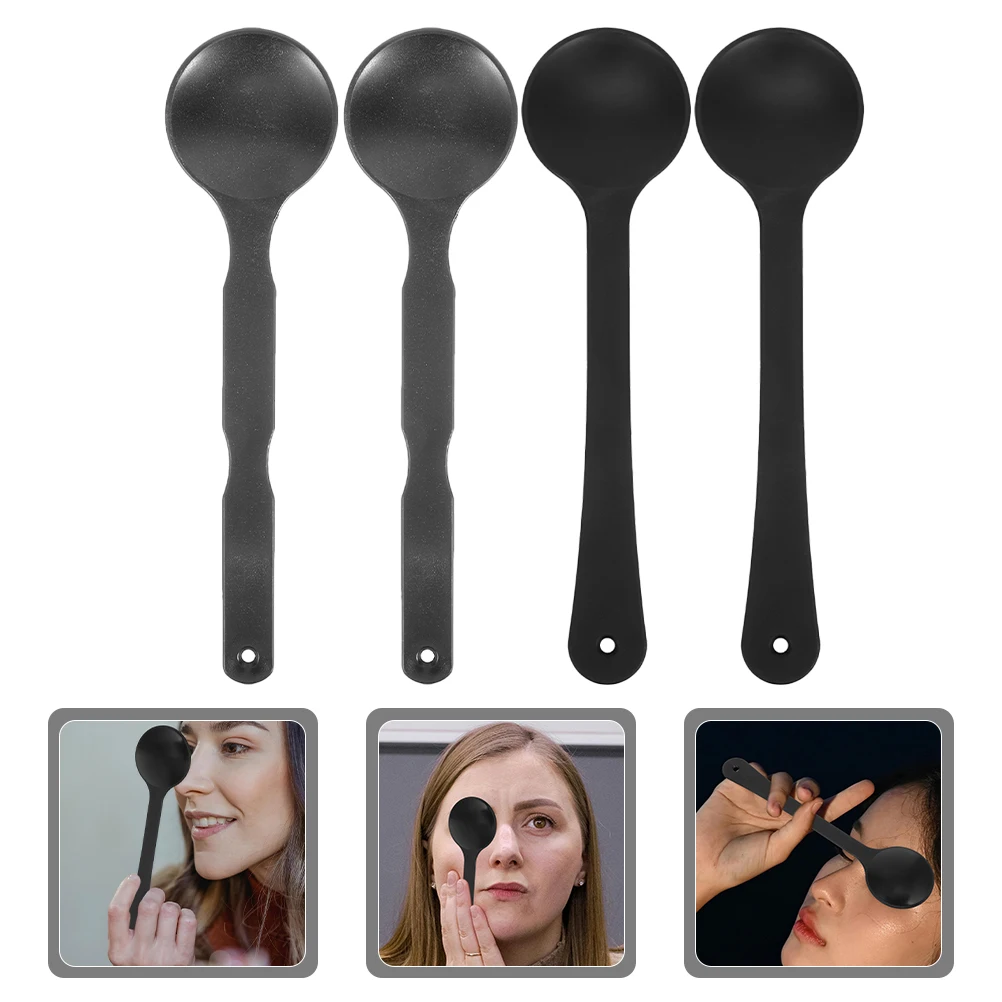 

4pcs Plastic Eye Occluder Portable Optometry Instrument For Eye Exams Vision Testing Long Stick Wide Handle Reduces Light