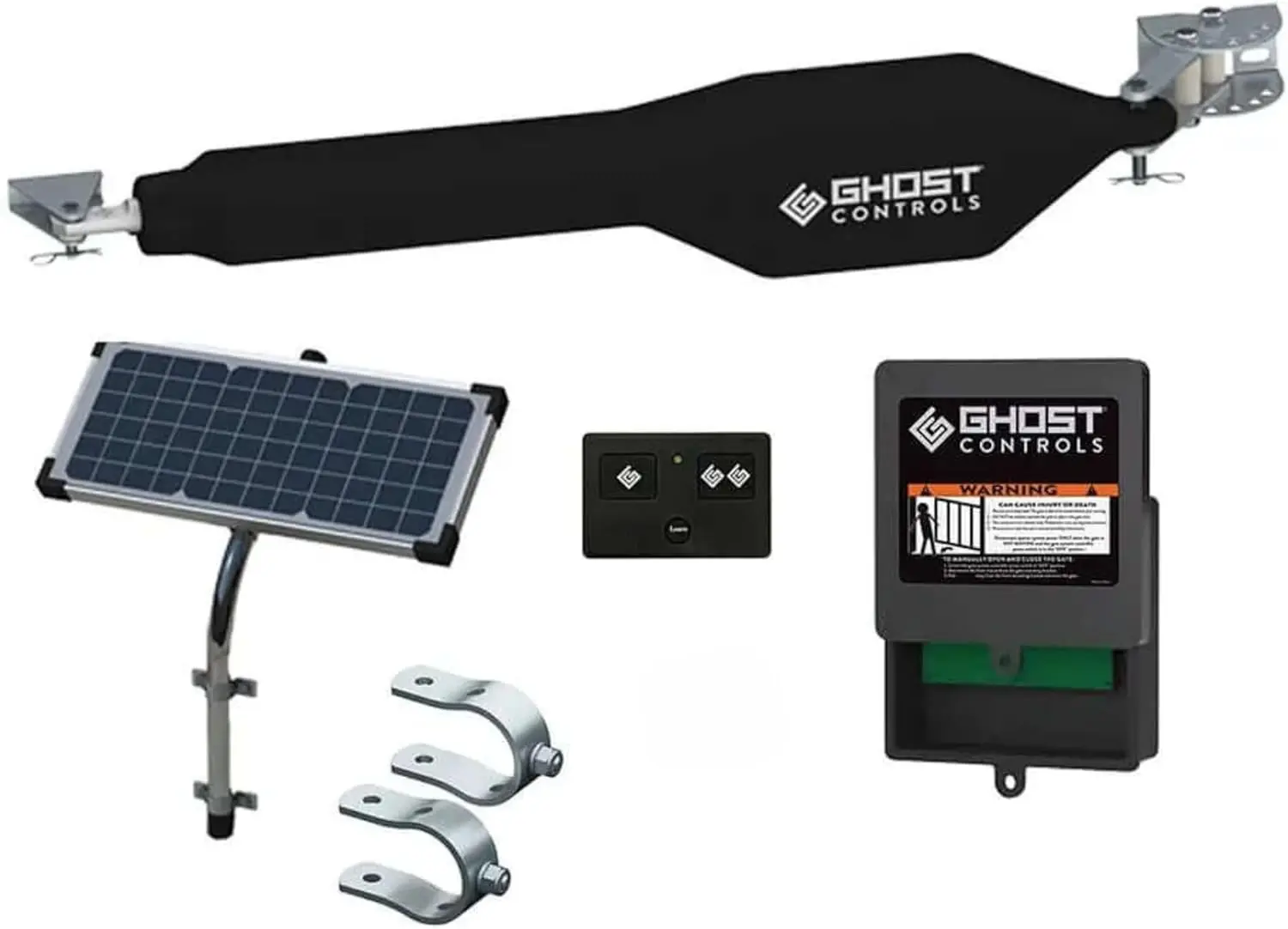 Opener Kit for Driveway Swing Gates with Long-Range Solar Gate Opener Remote