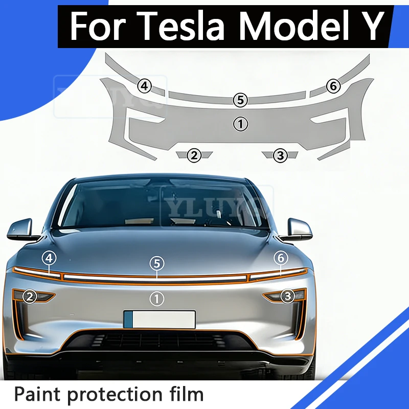 

For Tesla Model Y Juniper Body Protective Film Front Hood Taillight TPU Invisible Car Cover Custom Scratch-Resistant Sticker