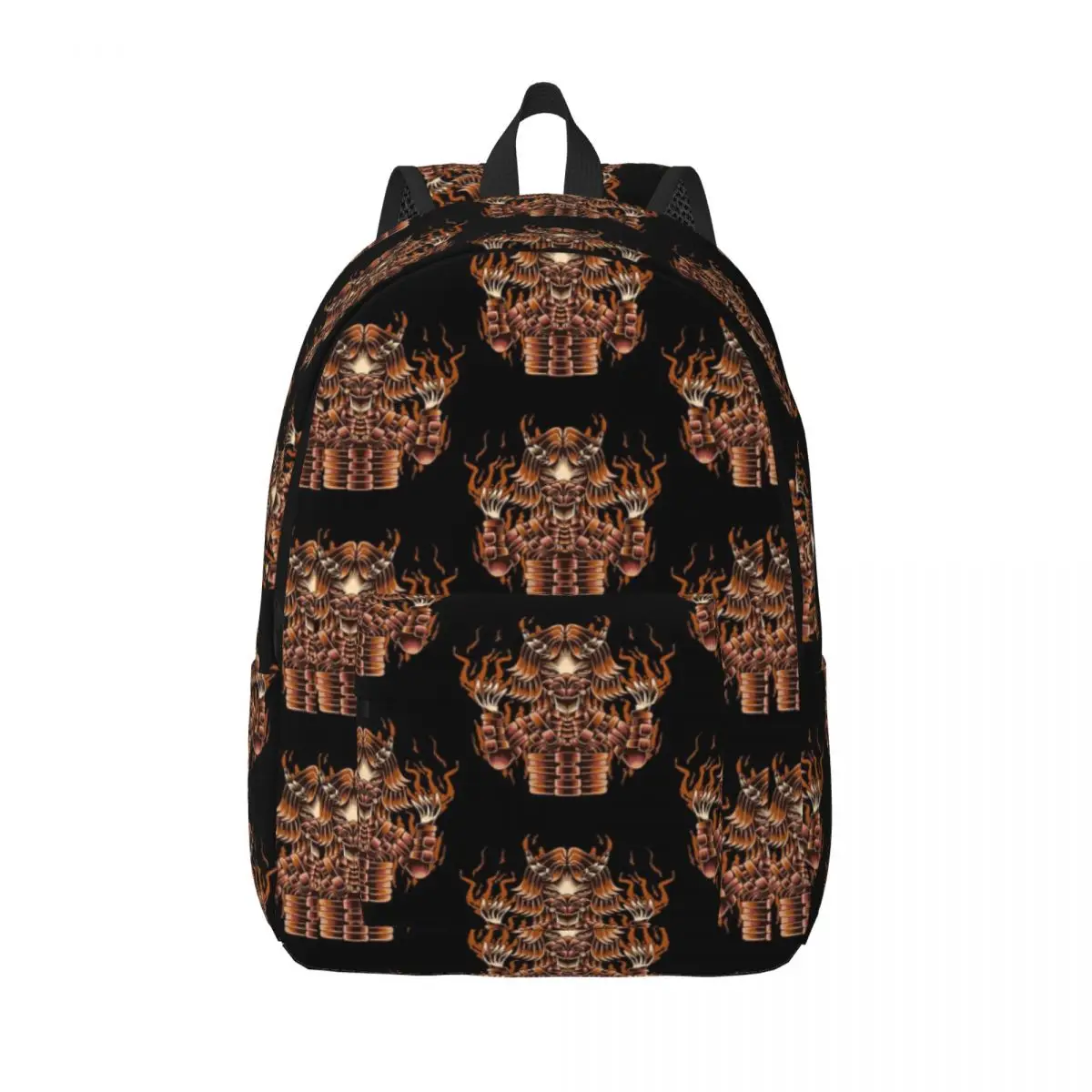 

Artwork Illustration Demon With Fireproof Vest Simple and Stylish Backpack Canvas Backpack Travel backpack