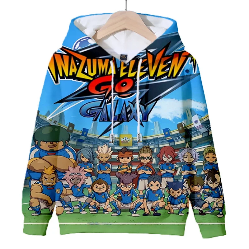Inazuma Eleven Go Galaxy adolescente Popular Sudadera con capucha 2025 moda con capucha Unisex deportes mangas largas Y2k fútbol Harajuku Manga sudaderas con capucha