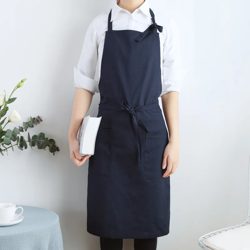 

Denim Blue Kitchenware Apron Canvas Brief Cleaning Bib Tat Aprons Waterproof Apron