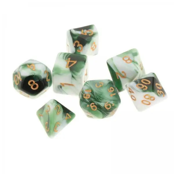 

Acrylic Polyhedral Dice Set Multi-colored DND RPG Dice Board Game Accessories for Role Playing Table Games