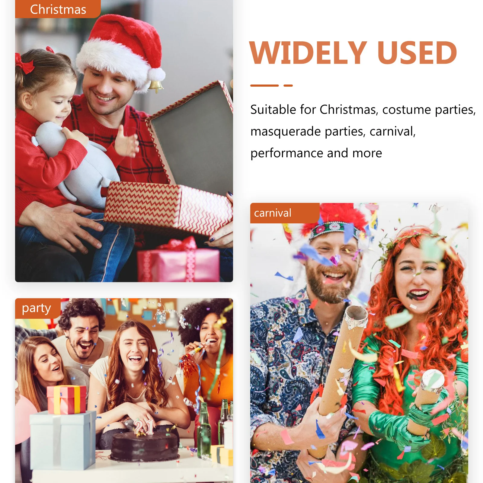 4 قطع سانتا اللحية كيت عيد الميلاد اللحى وهمية للرجال عطلة حزب الدعائم خفيفة الوزن مطاطا تأثيري اكسسوارات زي الإمدادات #3