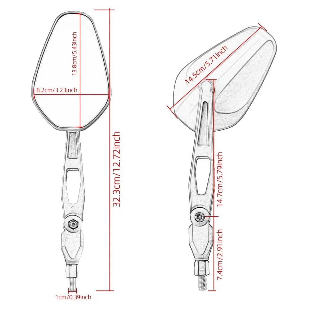 Rearview Mirror for Motorcycle Handlebar Retrofit Rear View Mirror Racing Street Bike Side Mirrors for Suzuki GSXR 600 750 1000