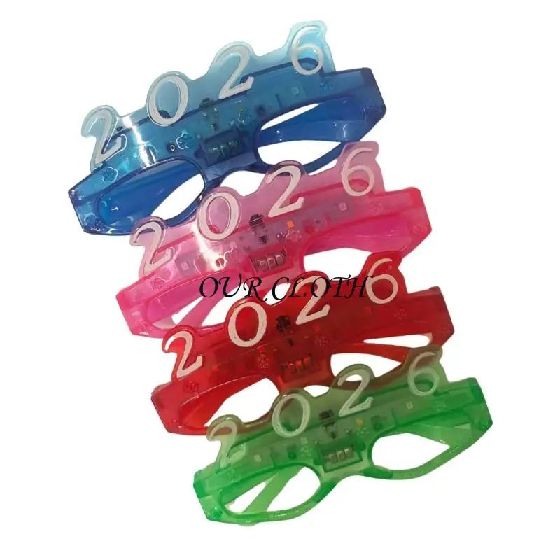 Brillo en las gafas oscuras marco plástico potenciado liderado accesorio universal para adultos niños fiestas disfraces