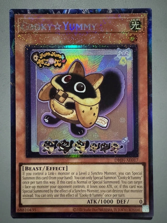 yugioh-konami-duel-monsters-dbjh-ae017-cooky-☆-carte-de-collection-yummy-collector-rare-collection-anglaise-asiatique-etat-neuf