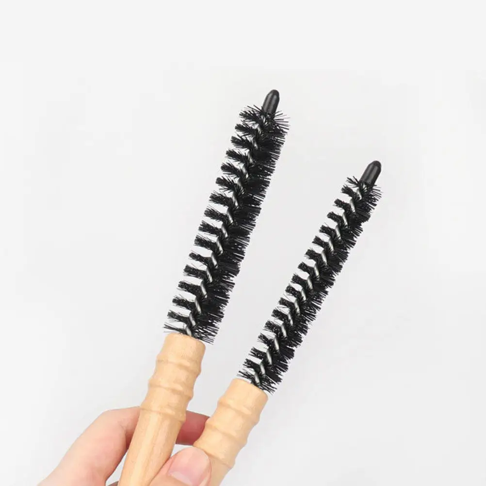

2Pcs Hair Curling Brush Roll Brush Comb Wooden Handle Anti Static Blow Drying Styling Tool for Women Men Round Hairbrush