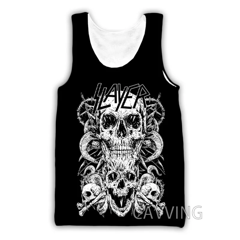 New Fashion Women/Men's 3D Print   Slayer Rock Band  Tank Tops Harajuku  Vest  Summer Undershirt Shirts Streetwear   V02