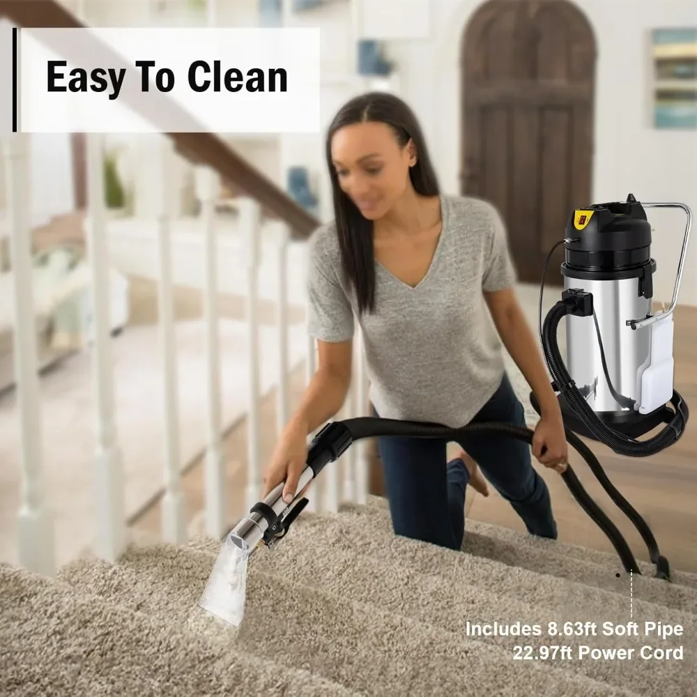 Commercial Carpet Cleaning Machine, 1000W 110V 40L/11Gal Professional Commercial 3 in 1 Carpet Spraying Floor, Pool Cleaners