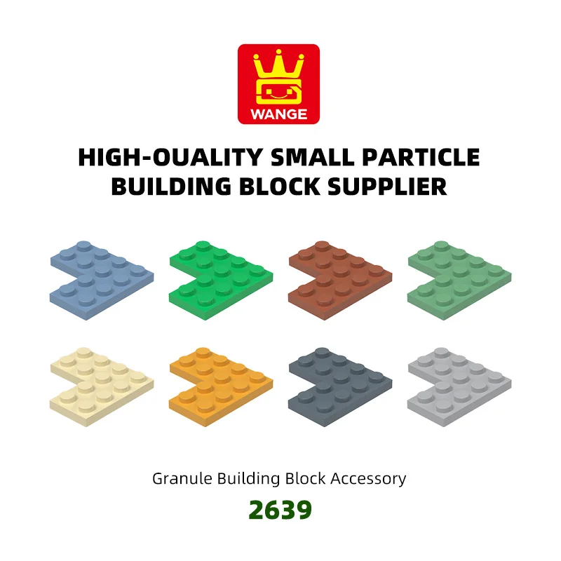 WANGE 54Pcs/Lot 2639 Right Angle Short 12 Holes Building Block Moc Color Accessories Compatible With Brick Children Toy Gift Box