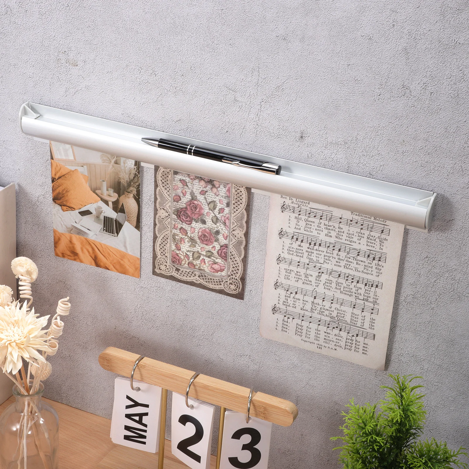 

2pcs Restaurant Takeaway Order Holder Adhesive Wall Mount Aluminum Alloy Ticket Rail For Kitchen Receipt Organizer Slide Check