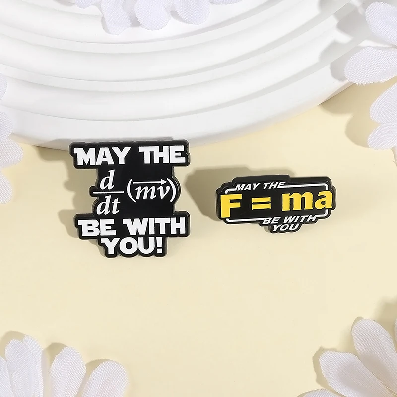 Physics Formula F = ma Brooch Enamel Pins Science Fiction Movies Inspiration Brooch Lapel Badges Funny Jewelry Gift for Friends - Image 6