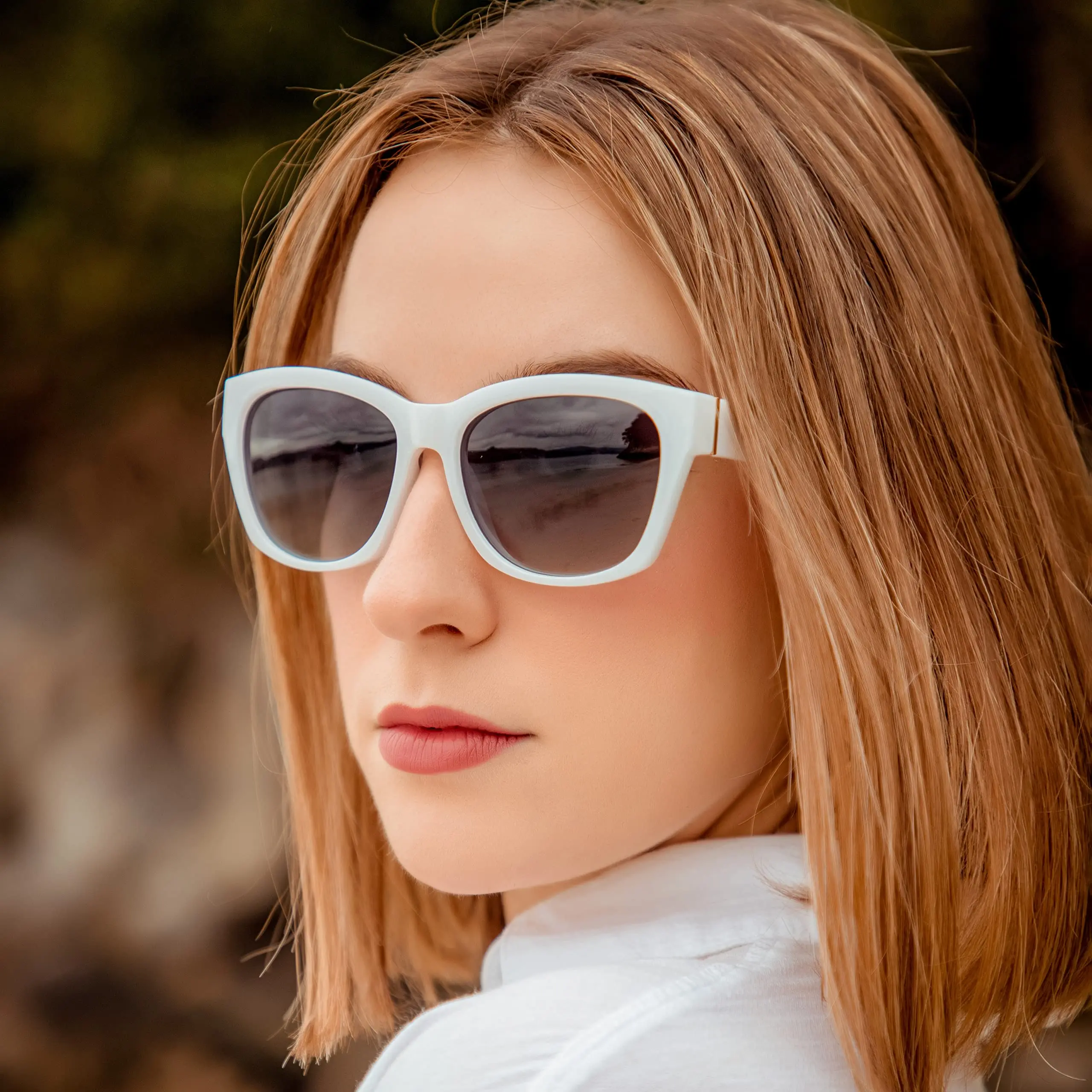 BLUEMOKY Occhiali da sole retrò Cat Eye da donna con lenti polarizzate oversize Protezione UV400 per la guida all'aperto