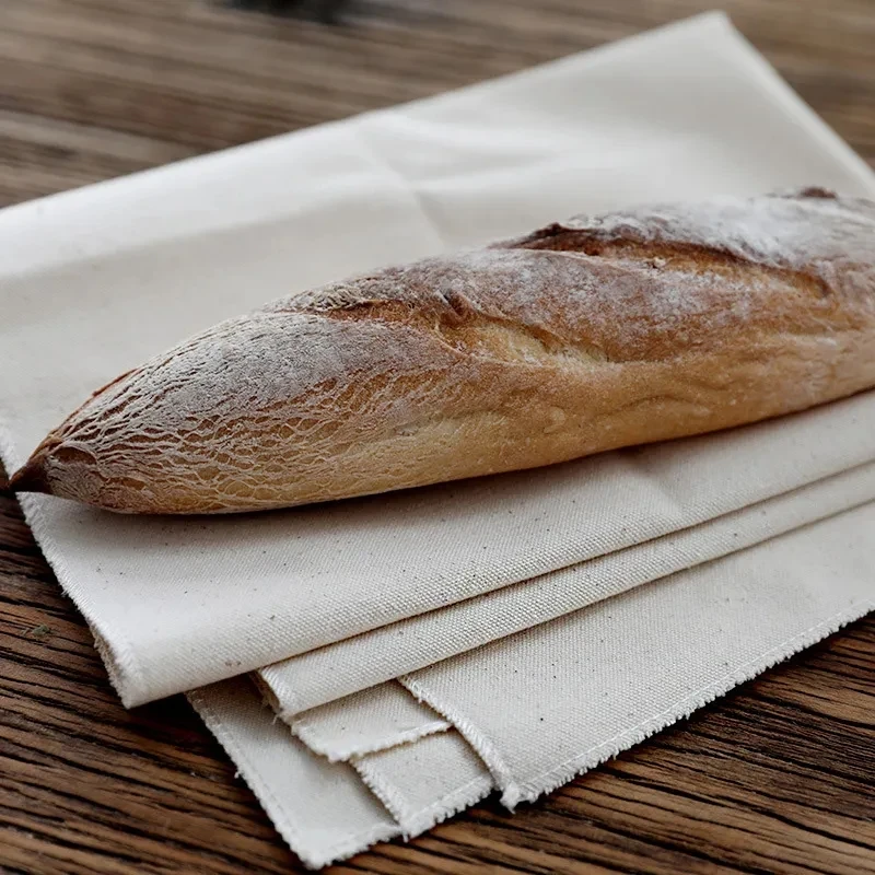 Holaroom Fermented Linen Cloth Dough Bakers Pans Proving Bread Baguette Flax Cloth Baking Mat Pastry Baking Kitchen Tools