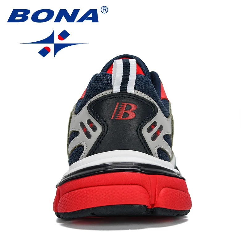 BONA New Style Action leather Sneakers Men Trainers Zapatillas Hombre Shoes Man Masculino Sports Running Shoes Comfortable