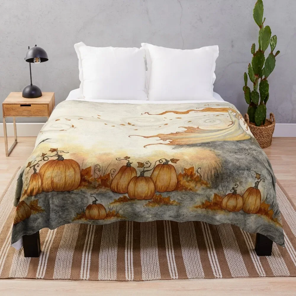 

Whispers in the Pumpkin Patch Throw Blanket Soft Solid Color Blanket for Couch Bed