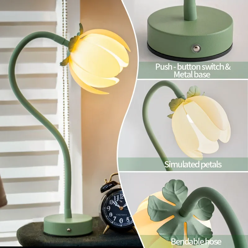 Nice LED Wireless Charging Night Light Atmosphere Bedroom Bedside Table Lamp Touch Switch