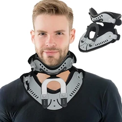 Adjustable Neck Brace Orthosis, Cervical Collar Support Stabilizes Vertebrae, Traction Spine Alignment, Relieves Pain & Pressure