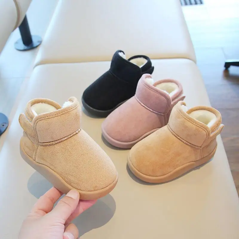 

Kawaii Casual Shoe Fashion Childrens Shoe 2025 Kids Snow Boots Winter Thick Plush Warm Cotton Shoes Anti Slip Insulated Boots