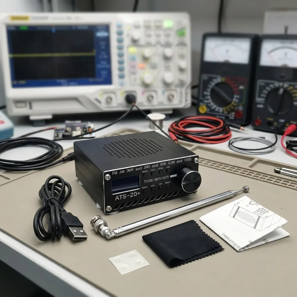SI4732 ATS-20 Plus V2 Full Band Radio For FM AM SW LSB With BNC For Antenna Interface And For Portable Analyzer Tool