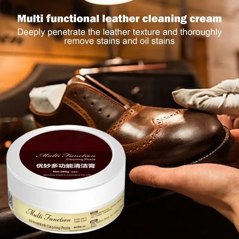 Car Leather Cleaning Natural Cleaner Cream Multifunctional Leather Protector Powerful Effective Protection Cream Restore Color