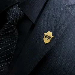 Tangula Jewish Priests Rabbi Portrait Brooches Stainless Steel Mens Religion Amulet Jewelry Groom Suit Badge Pins Accessories