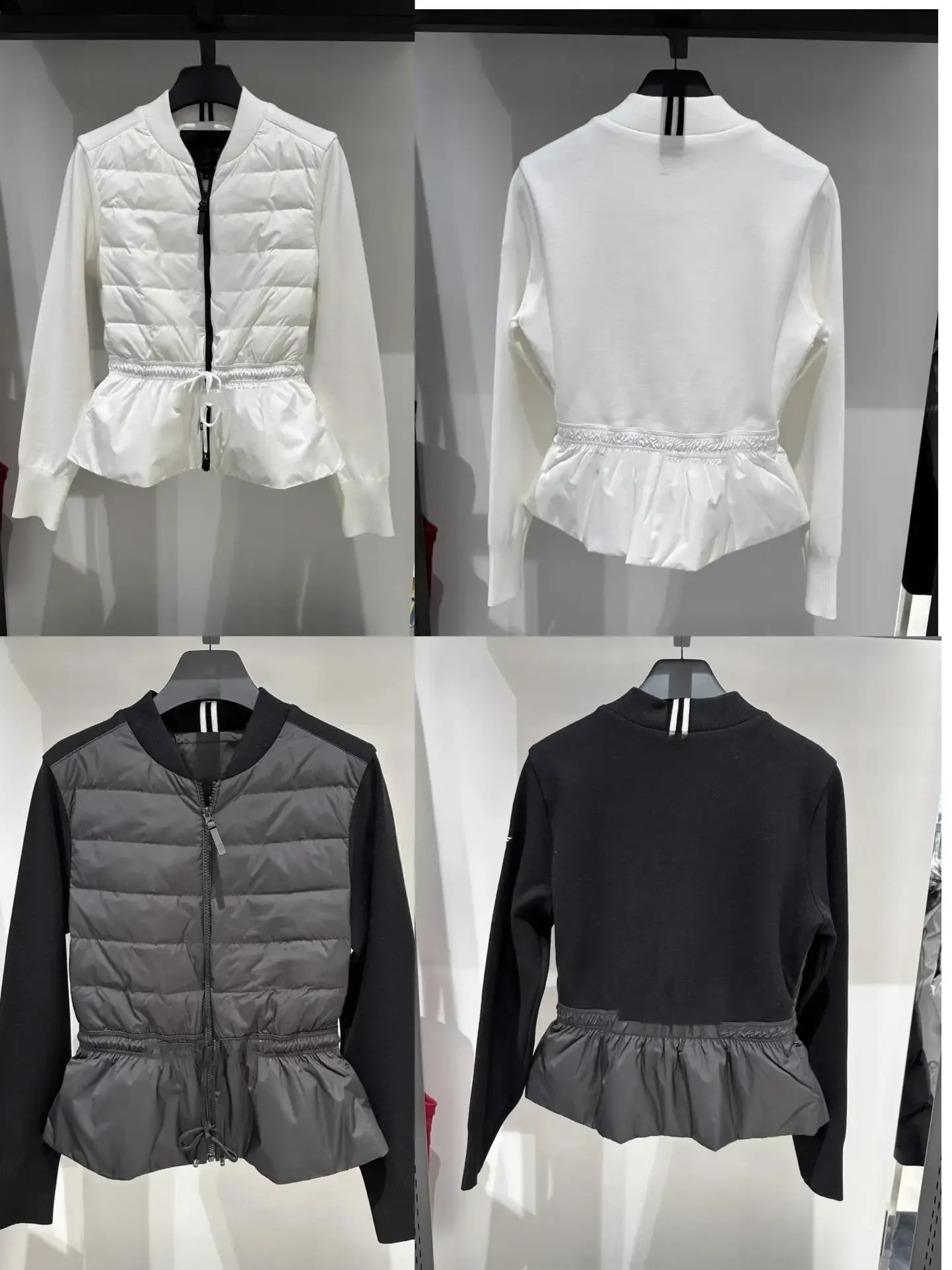 Autumn Autumn Winter Women Golf Down‑Spliced Knit Jacket Thin Warm Slim Fit Zip‑Up Ladies Golf Sports Outer Coa - Aliexpress Deal