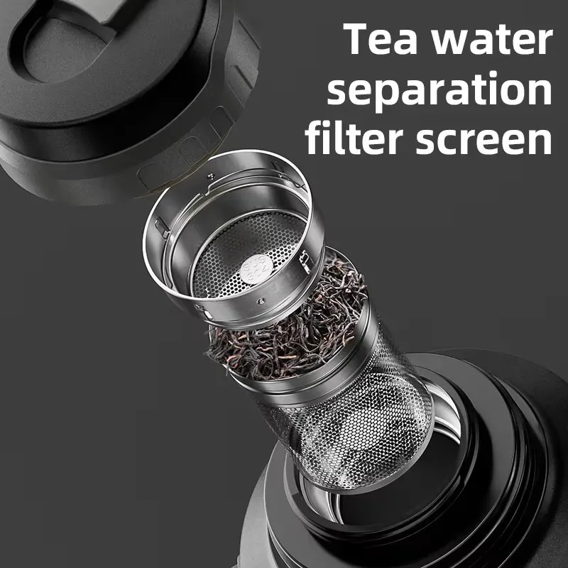 زجاجة مياه معزولة من الفولاذ المقاوم للصدأ مع مقبض زجاجة ترمس محمولة ذات سعة كبيرة في الهواء الطلق، تحافظ على ساخنة وباردة لمدة 72 ساعة