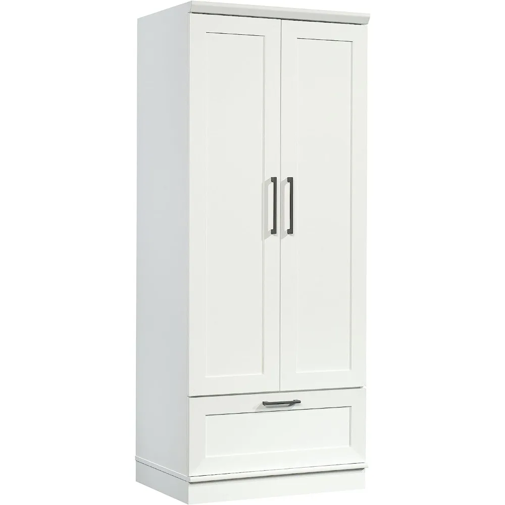 

29.06" X W: 20.95" X H: 71.18" Wardrobe Wardrobe/Pantry Cabinets Bedroom Furniture Soft White Finish Home