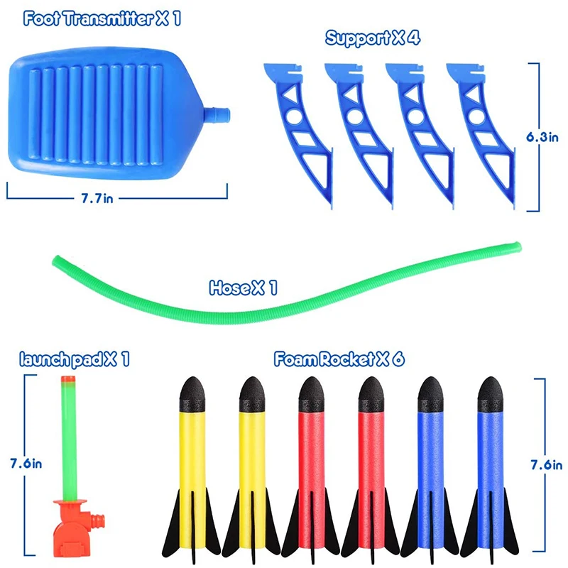 Kind Luft Rakete Fuß pumpe Launcher Outdoor Luft gepresste Stomp hoch fliegende Rakete Spielzeug Kinderspiel set Sprung Sportspiele Spielzeug für Kinder