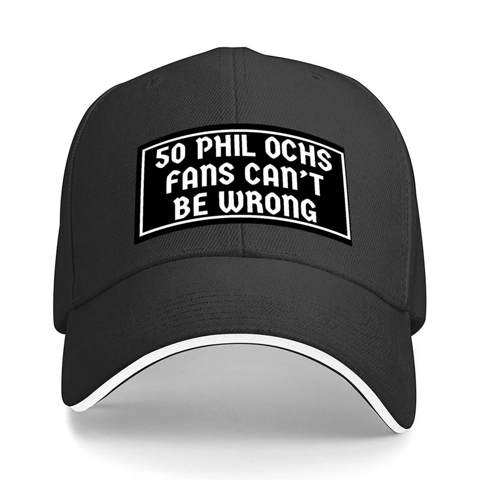 

50 Phil Ochs Fans (the black and white version) Baseball Cap funny hat Mountaineering summer hat derby hat Male Women's