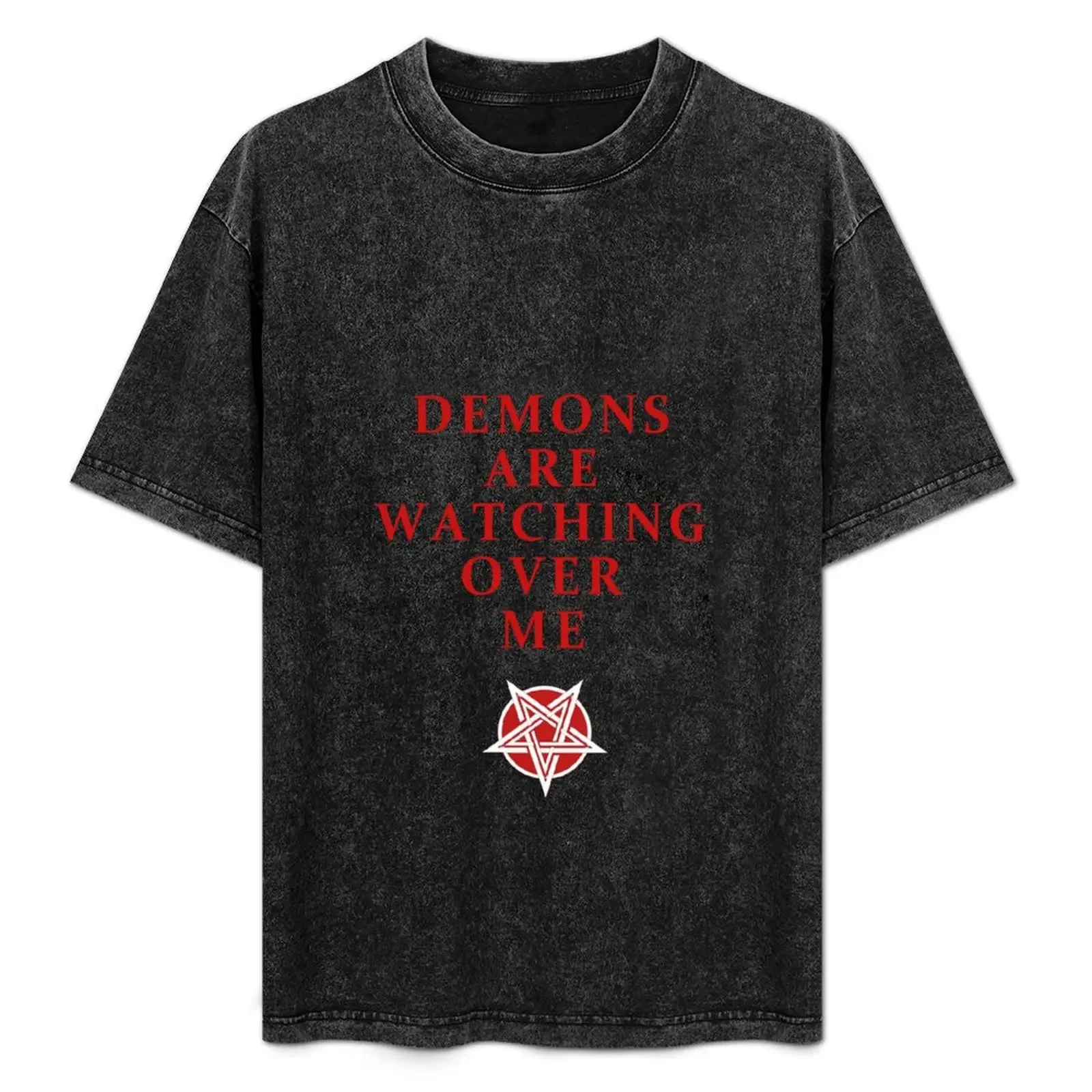 

Demons Are Watching Over Me T-Shirt Funny t-shirts funny gifts shirts graphic tees mens white t shirts